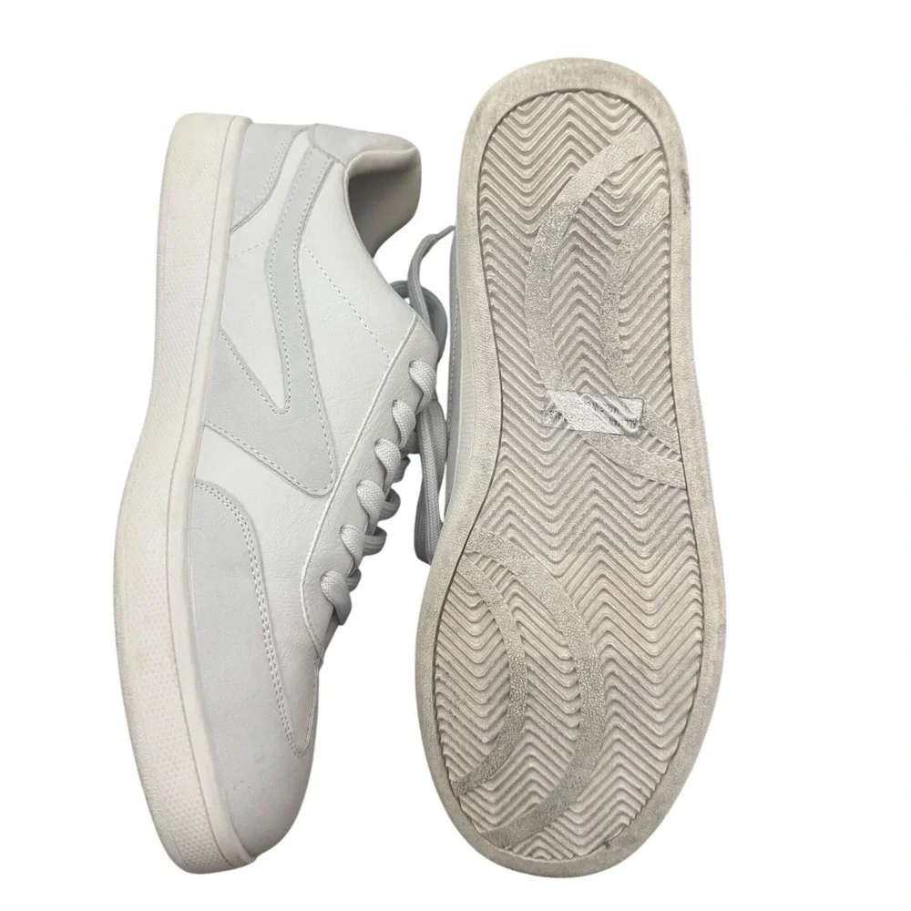 DV Dolce Vita‎ Voyage White Leather Suede Lace Up Sneakers Women's Size 9.5